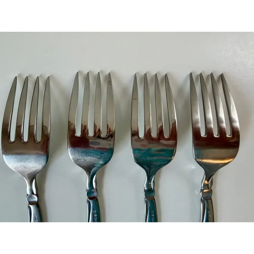 Oneida Shoreline Oneidacraft Glossy Salad Fork Set of 4